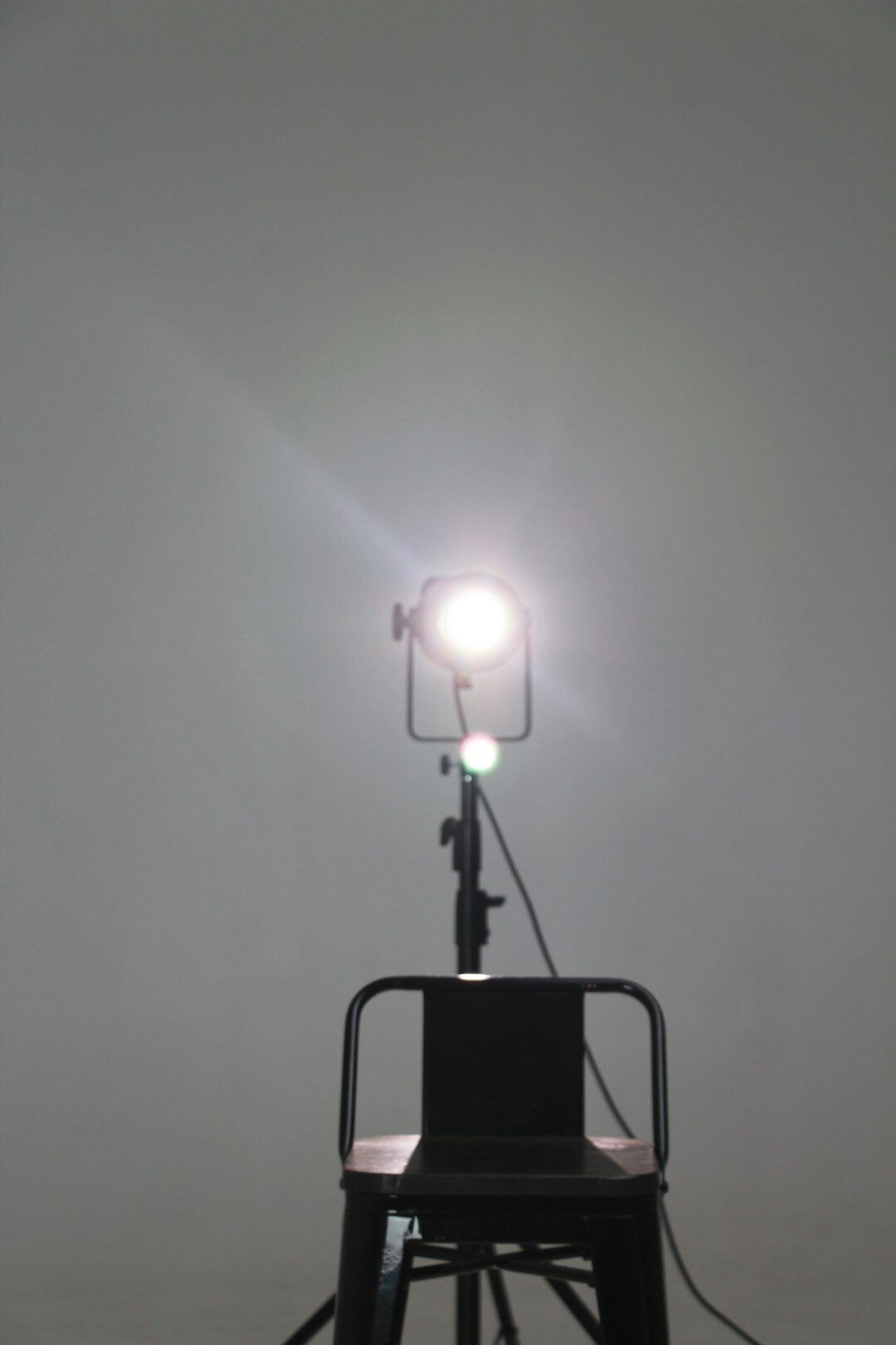Studio softbox lighting equipment set up for filming